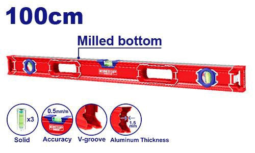 EMTOP Level 100CM ESLL210001 Spirit Level