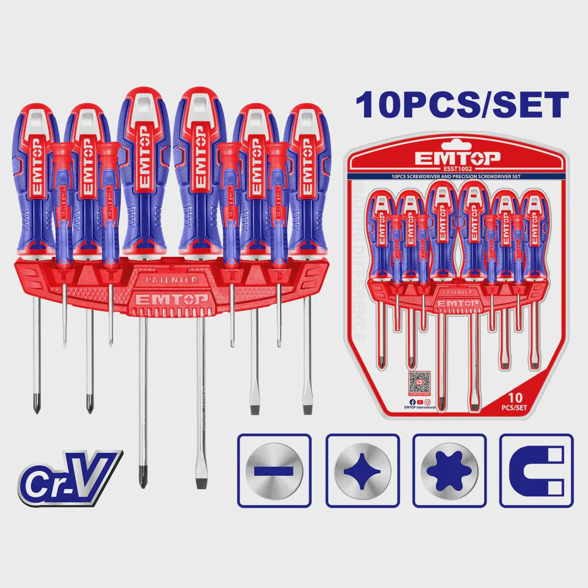 EMTOP Screwdriver Set 10PCS ESST1002