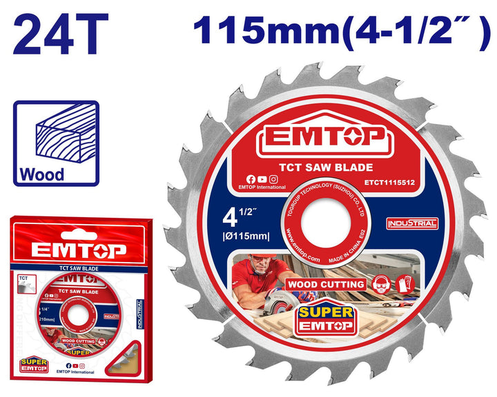 EMTOP Blade Circle Saw 4 1/2" 115MM 18T