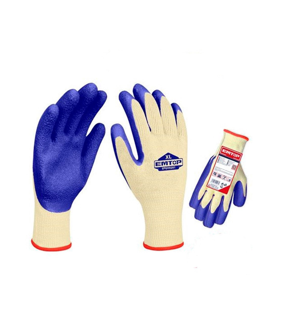 EMTOP Gloves Latex EXGV0102 Xl