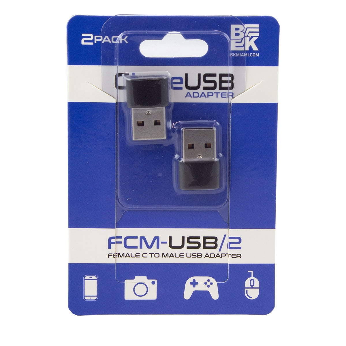 BLASTKING Computer USB Cable IBK-FCM-USB/2 Female C to Male USB 2PCS Pack