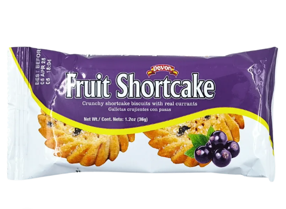 DEVON Biscuit Fruit Shortcake 36G 1.2OZ