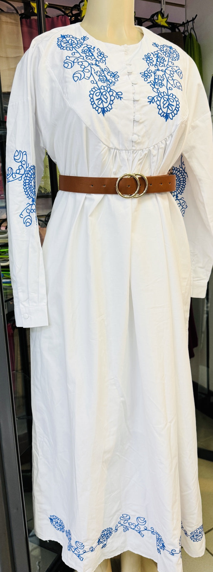 Dress Embroidery White
