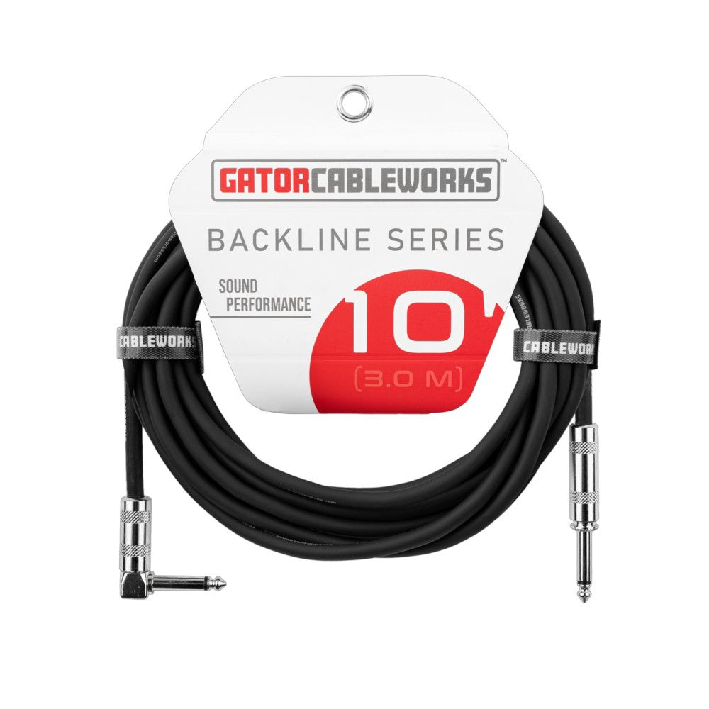 GATOR CABLE WORKS Lead 1 1/4" Male Mono to 1 1/4" Male Mono 10FT GCWB-INS-10RA Gator