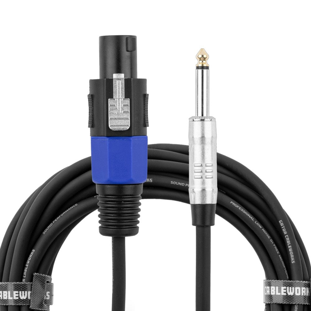 GATOR CABLE WORKS Lead 1 1/4" Male Mono to 1 Speakon Male 25FT GCWB-SPK-25-1TL Gator