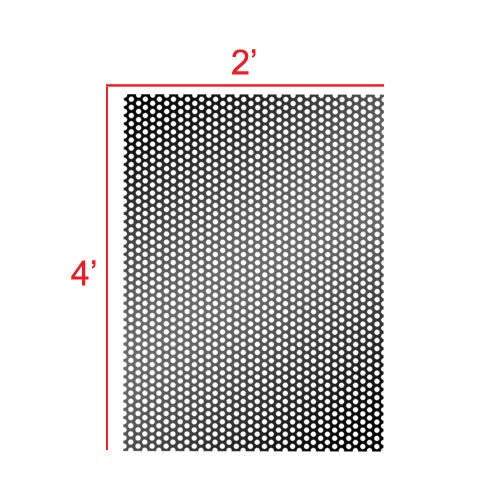 NIPPON AMERICA Speaker Grill 2X4' GR-24HCB Honeybomb 1.2MM Black