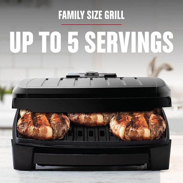 GEORGE FOREMAN Grill GRECV075BZ Submersible Black Plates