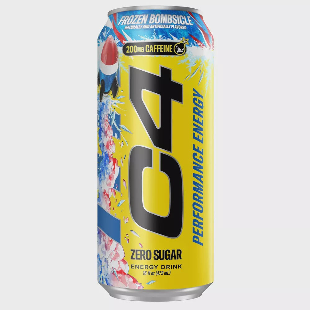 C4 Performance Energy Drink Frozen Bombsicle Zero Sugar 16 Fl OZ 473ML