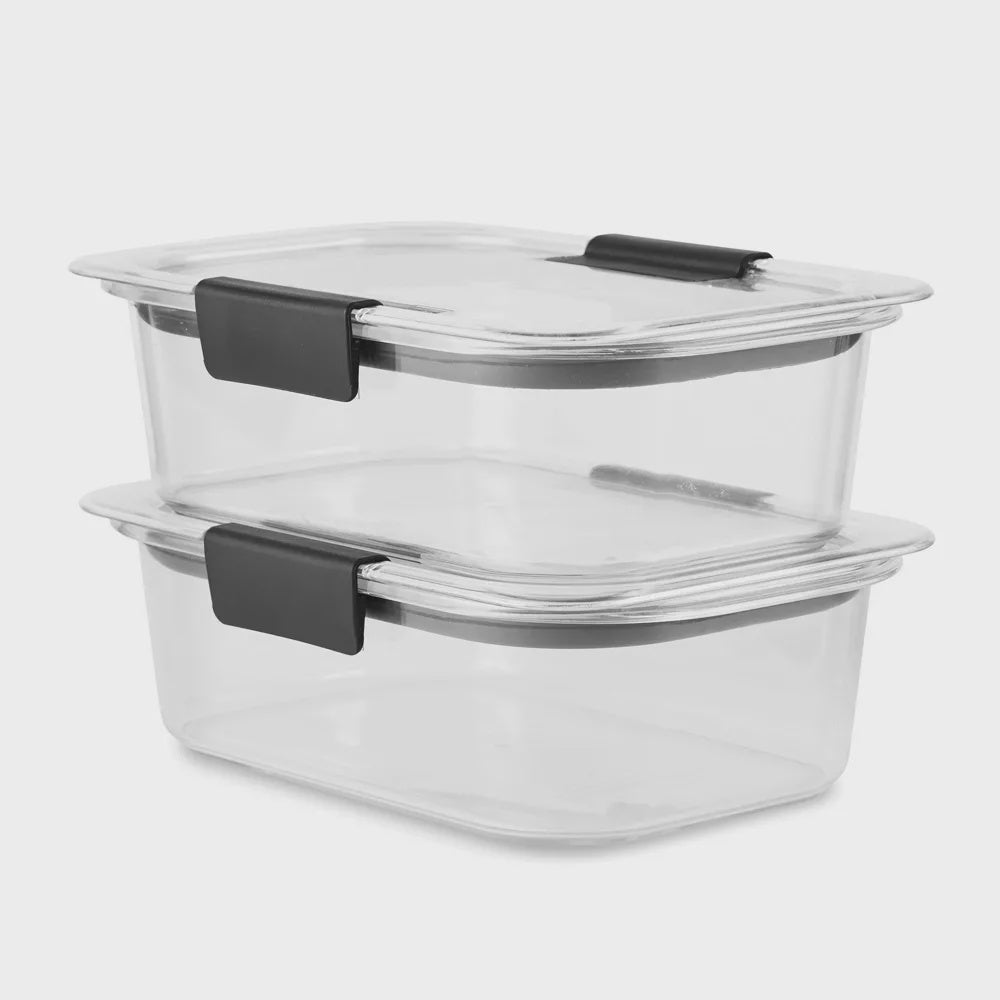 RUBBERMAID Food Bowl Brilliance Stainshield Plastic 2PCS 2134968