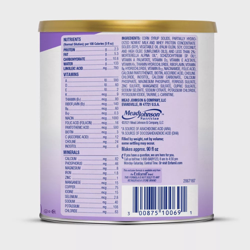 MEAD JOHNSON NUTRITION Enfamil Infant Formula Gentlease 0-12 Months 12.4OZ 352G