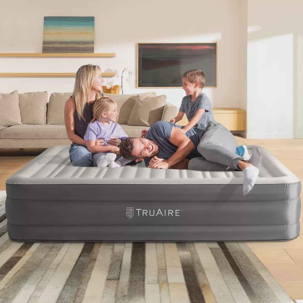 INTEX Mattress Air 64095ED Truaire 18" Queen with Internal 120V Pump 60" X 80" X 18"