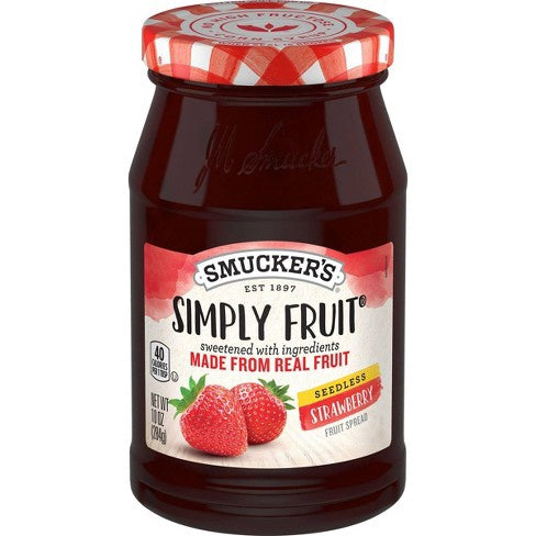SMUCKER'S Strawberry Simply Fruit 10OZ 284G