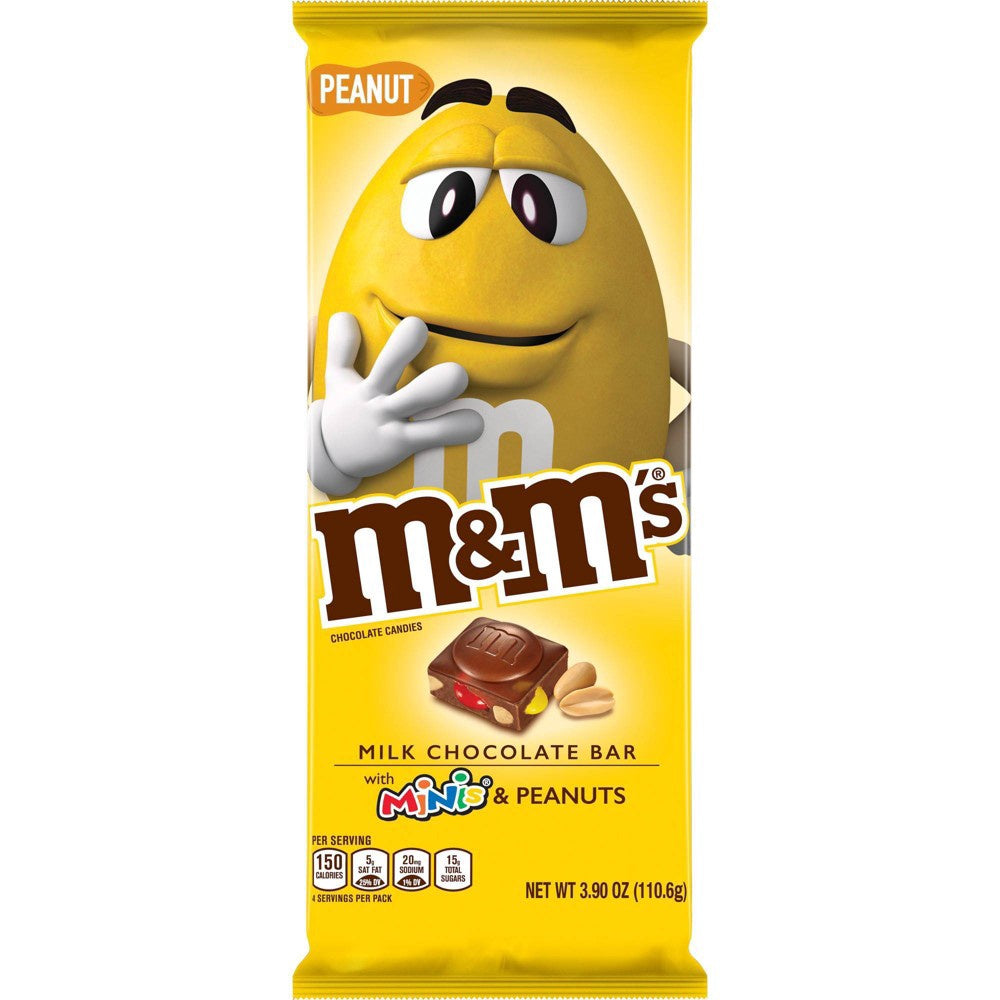 M&M Peanuts Milk Chocolate Bar with Minis & Peanuts 3.90OZ 110.6G