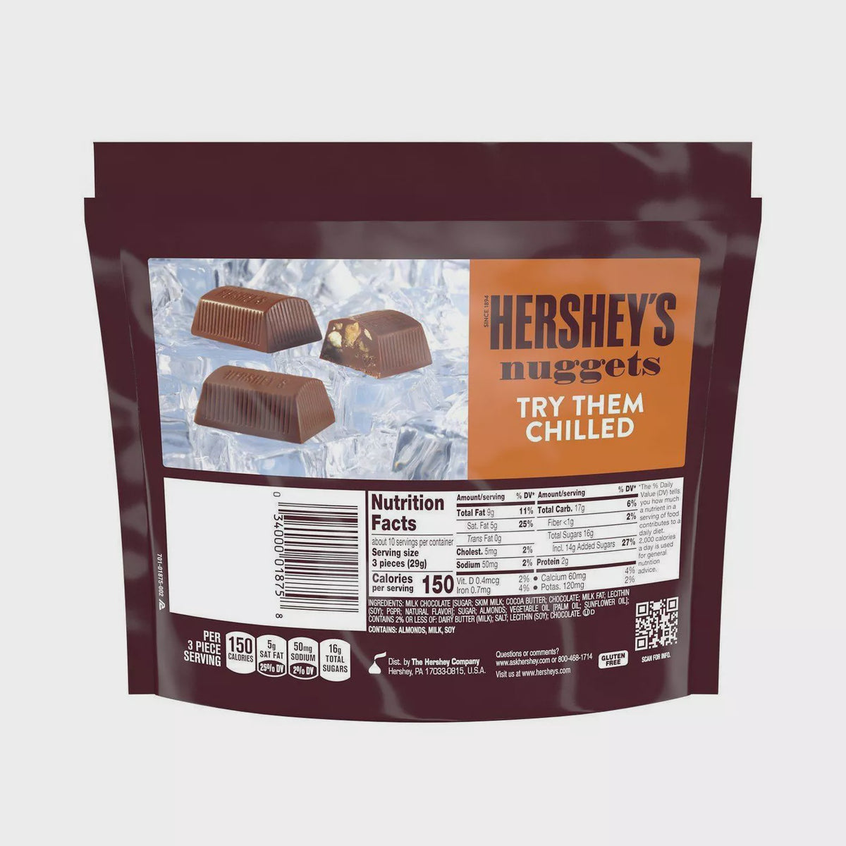 HERSHEY'S Nuggets Milk Chocolate with Toffee & Almongs 10.2OZ 289G