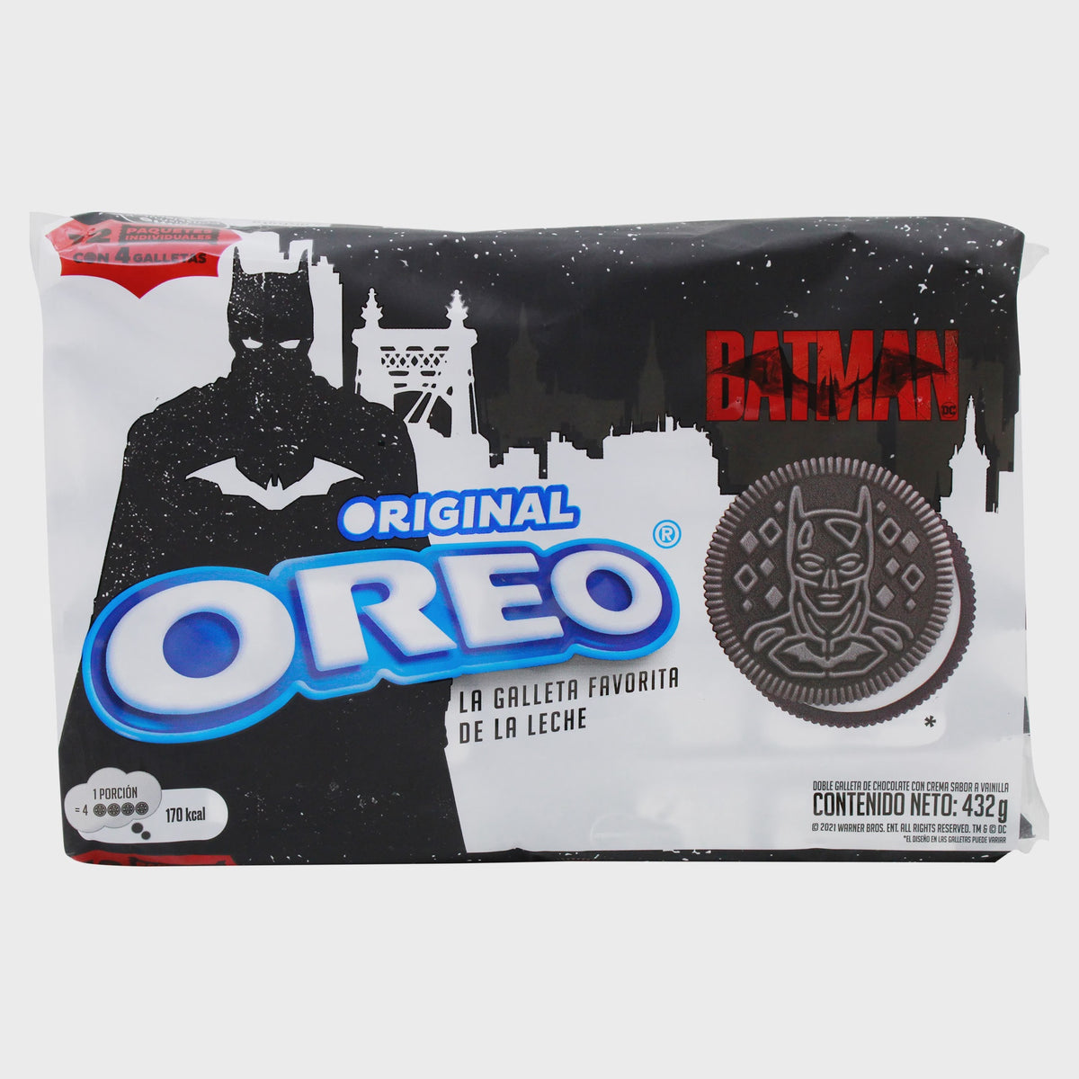 NABISCO Oreo Original Batman Cookies 12PACK of 4-COOKIES Per Pack 432G