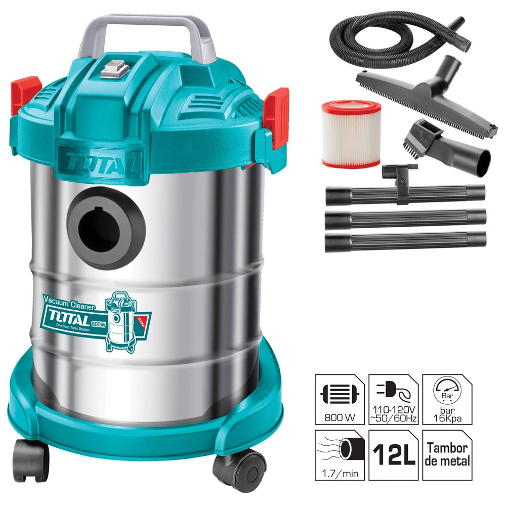 TOTAL Vacuum Cleaner UTVC14122 800W 12L Wet & Dry