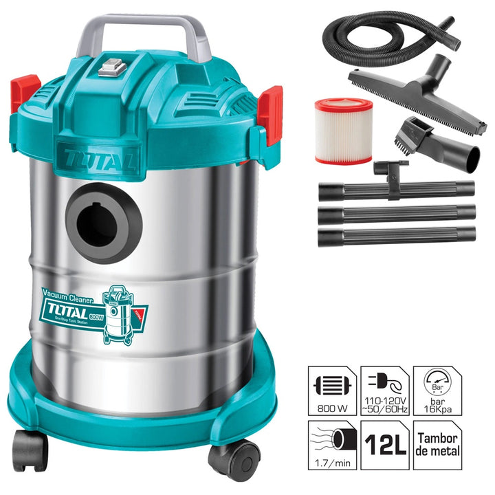 TOTAL Vacuum Cleaner UTVC14122 800W 12L Wet & Dry