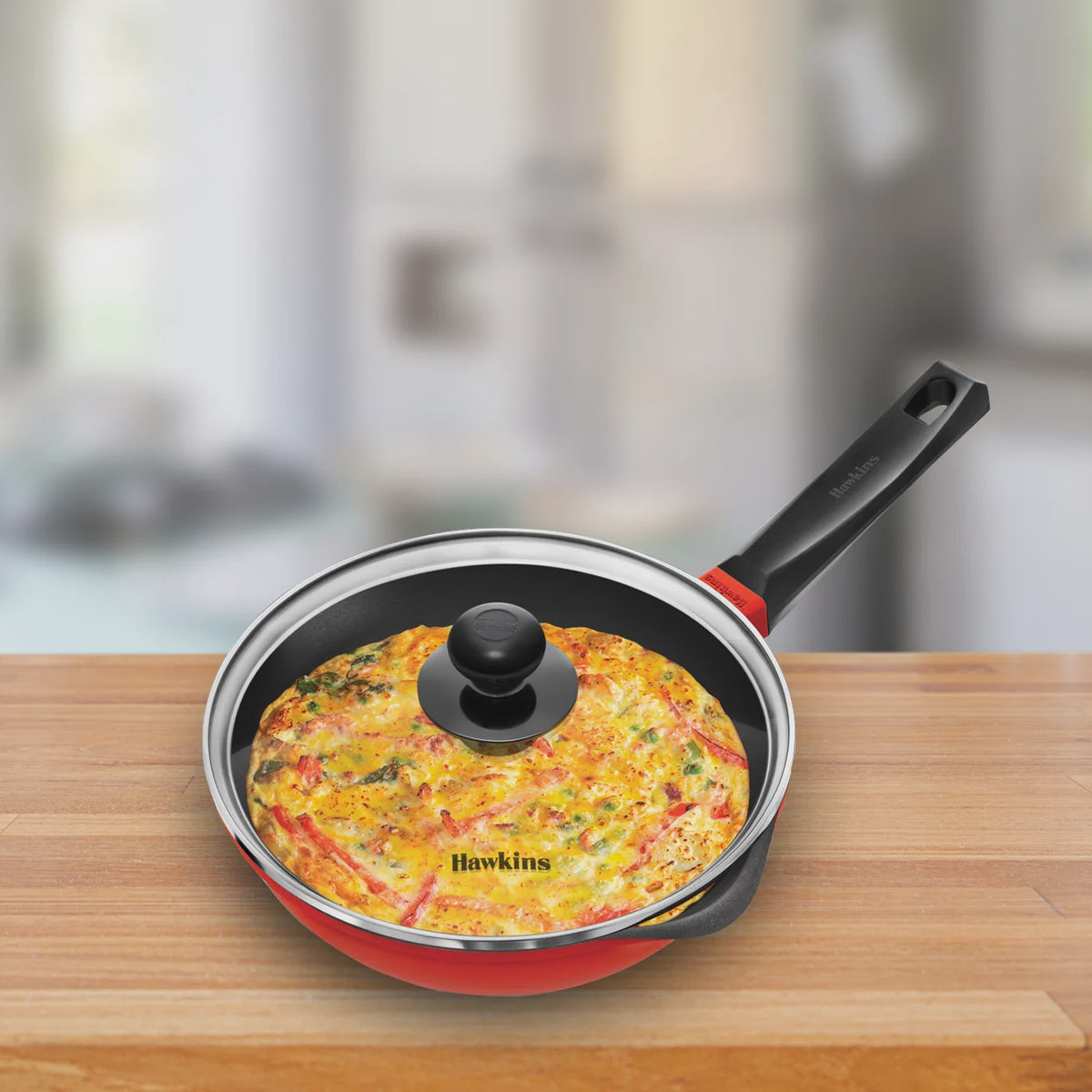 HAWKINS Frying Pan IDCF24G Die Cast with Glass Lid 24CM