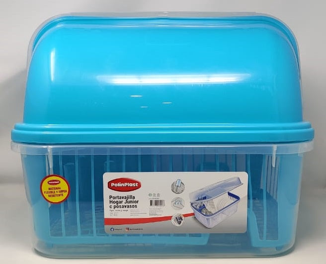 Dish Rack 1 Layer Polinplast T0037300T with Roll Cover Plastic