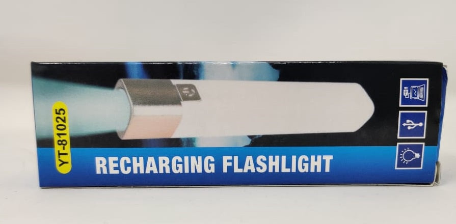 Torch Light LED YT-81025 and Power Bank Rechargeable Recharging Flashlight
