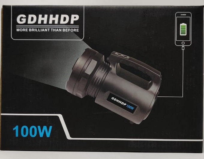 Torch Light LED Gdhhdp HH-9000 100W Rechargeable