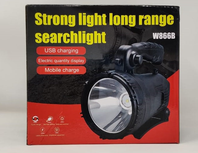 Torch Light LED Searchlight W866B Rechargeable Strong Light Long Range