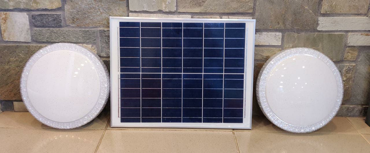 JFNV Solar Lamp LED Ceiling J.f.n.v 30W with 1-PANEL and 2-CEILING Fixtures