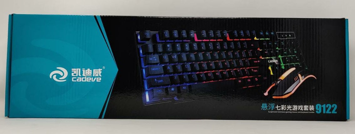 GENERIC Computer Keyboard & Mouse Combo 9122 Cadeve Lighted