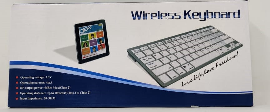 GENERIC Computer Mini Keyboard Wireless BK3001 Silver & White