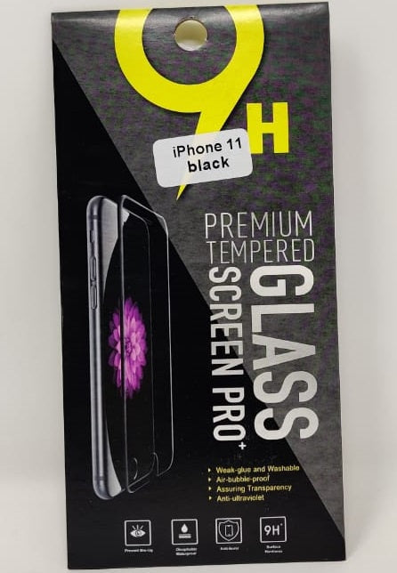 GENERIC Phone Screen Protector for Iphone 11 Black 9H Premium Tempered Glass