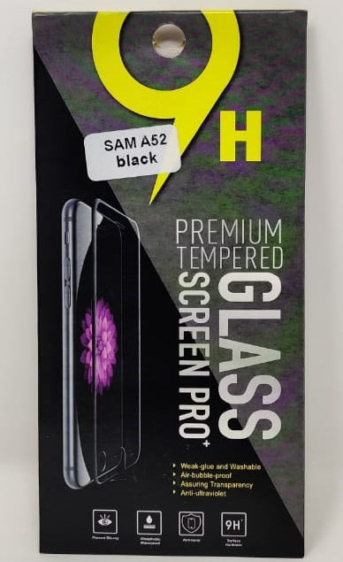 GENERIC Phone Screen Protector for Samsung A52 Black 9H Premium Tempered Glass