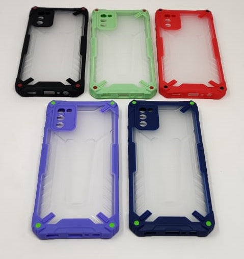 GENERIC Phone Case for Samsung A02S New Case 2IN1 Frosted Back / Blue / Black