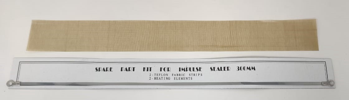 Sealer Impulse Spare Part Kit 12" 300MM 1 Teflon Fabric Strip & 1 Heating Element