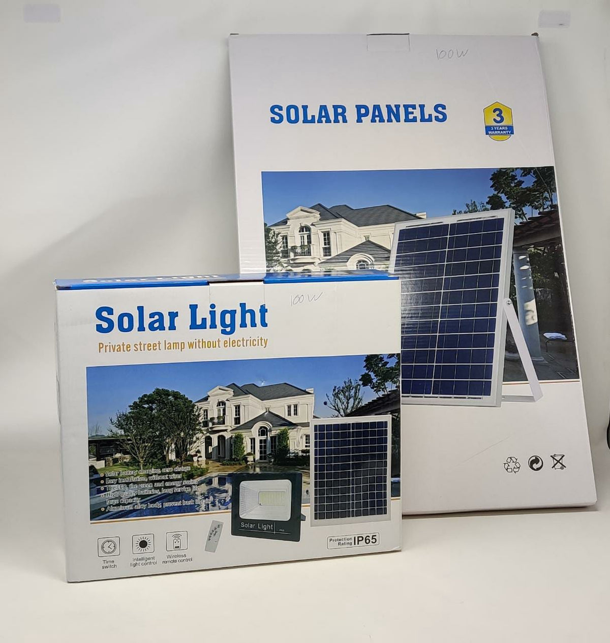 JORTAN Lamp LED Solar Flood 100W 6000K IP65