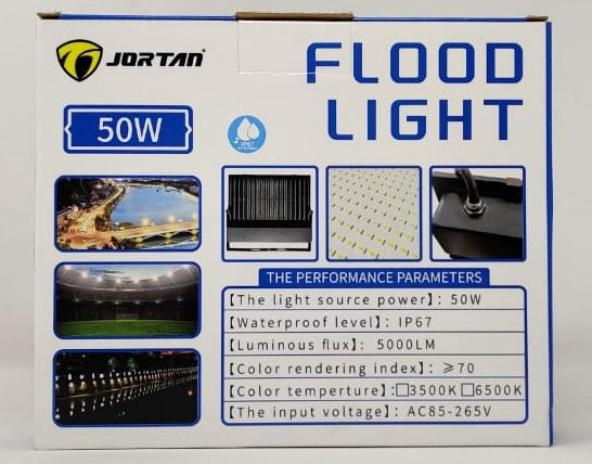 JORTAN Lamp LED Flood 50W MNTGD-TP50W IP67 85-265V 50/60HZ 6500K