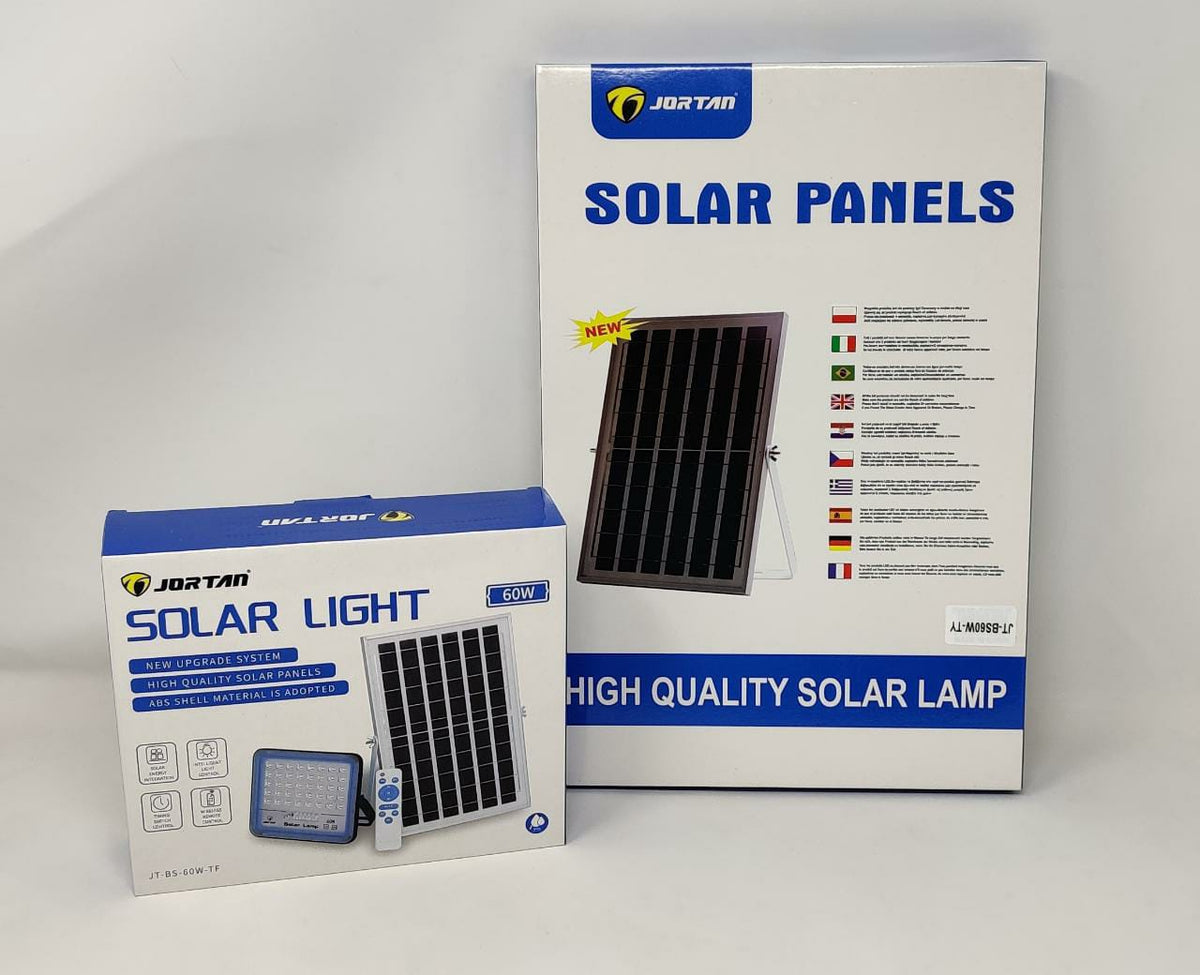 JORTAN Lamp LED Solar Flood 60W JT-BS-60W-TFTZ + JT-BS60W-TFTZ 6500K IP66
