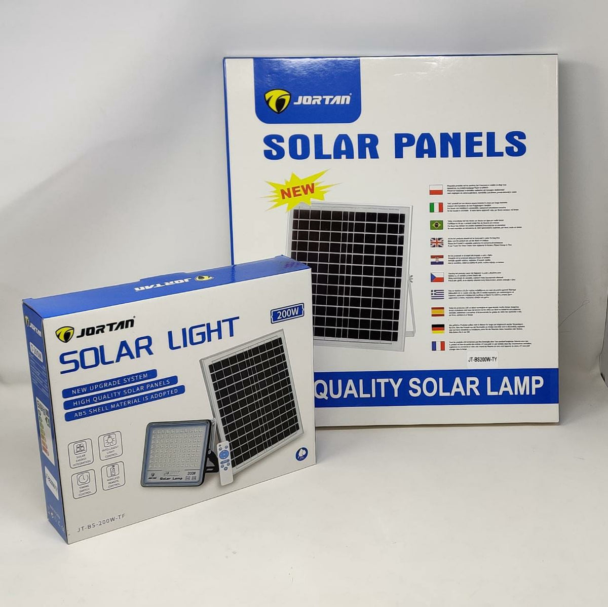 JORTAN Lamp LED Solar Flood 200W JT-BS200W-TFTZ W + JT-BS200W-TFTZ 6500K IP66 2BOX