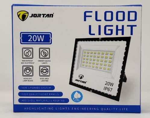 JORTAN Lamp LED Flood 20W MNTGD-TP20W IP67 85-265V 50/60HZ 6500K