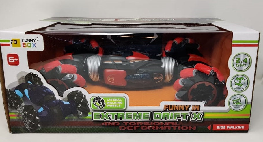 GENERIC Toy Extreme Drift X 4WD Torsional Deformation Car Remote Control F-100 208037
