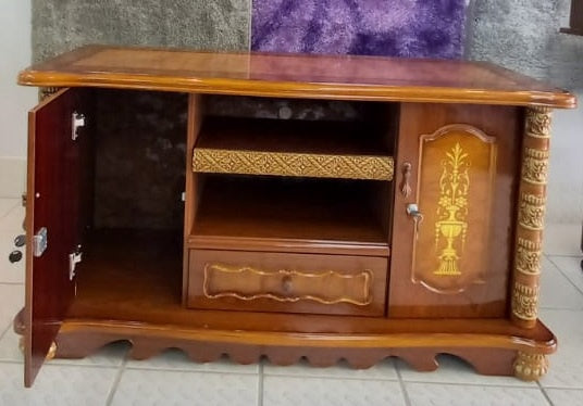 TV Stand 008-1 Wood with Cupboard