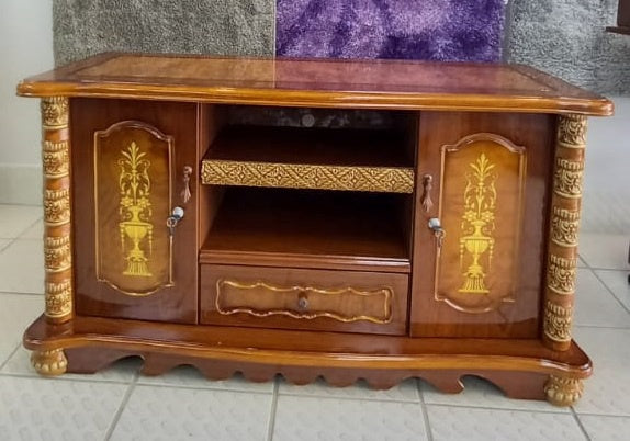 TV Stand 008-1 Wood with Cupboard