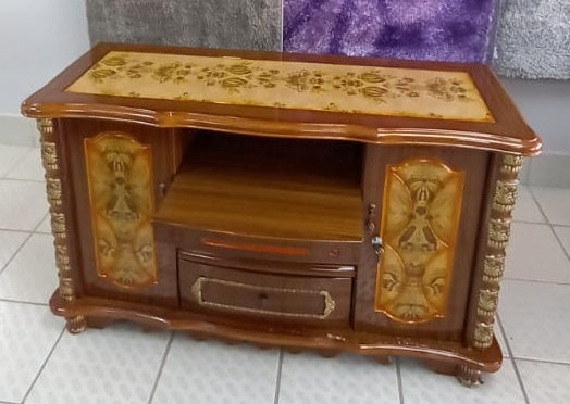 TV Stand 8171 Wood with Cupboard