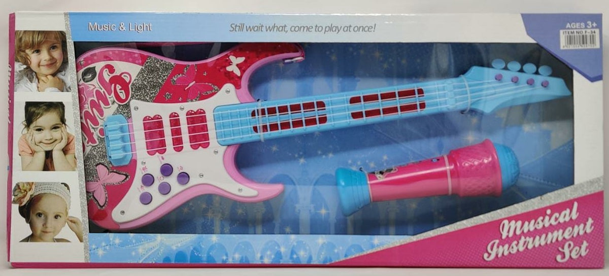 GENERIC Toy Guitar Musical Instrument Set Music Light F-34