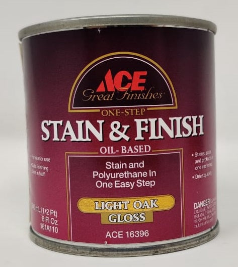 ACE Wood Stain & Finish Light Oak Gloss 16396 1/2PT