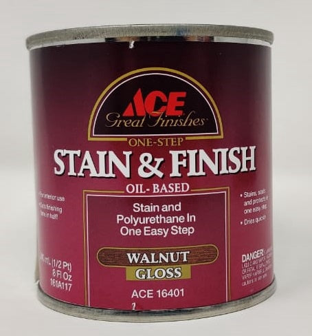 ACE Wood Stain & Finish Walnut Gloss 16401 1/2PT