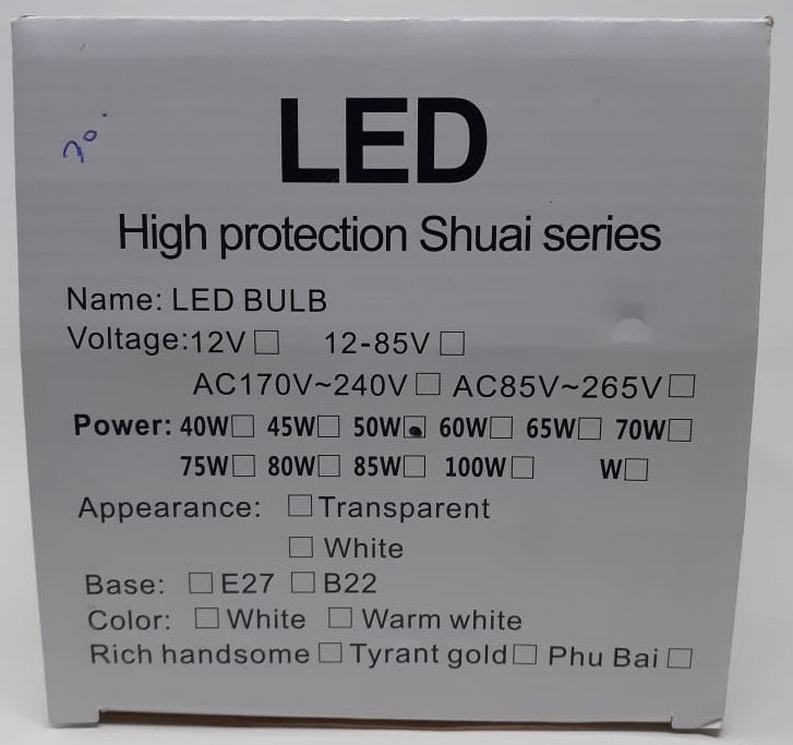 Bulb LED 50W 110-265 Round Rohs Shuai Series 6500K