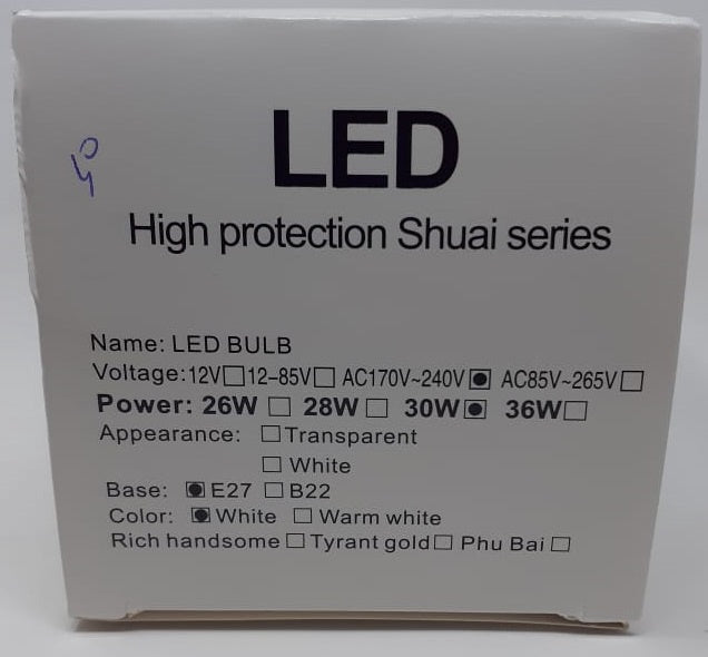 Bulb LED 30W 110-265 Round Rohs Shuai Series 6500K