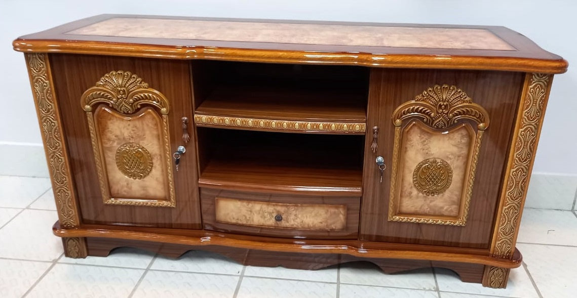 TV Stand 635 Wood with Cupboard