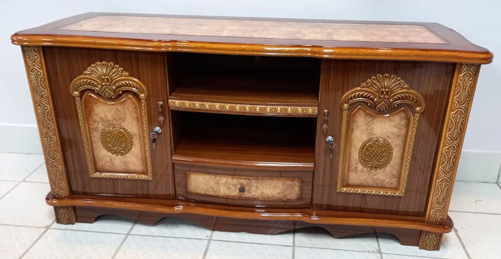TV Stand 635 Wood with Cupboard
