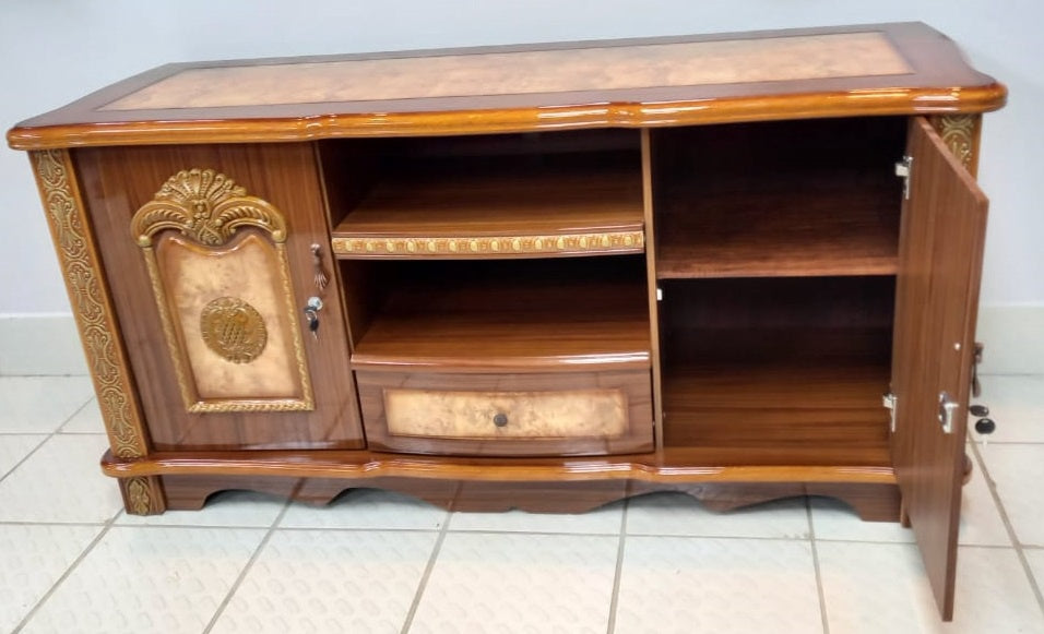 TV Stand 635 Wood with Cupboard